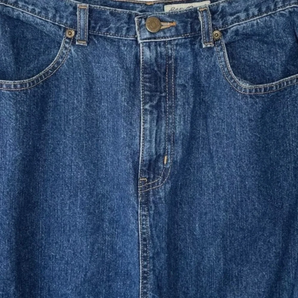 Vintage Eddie Bauer Blue Denim Maxi Skirt 18 - Picture 3 of 11